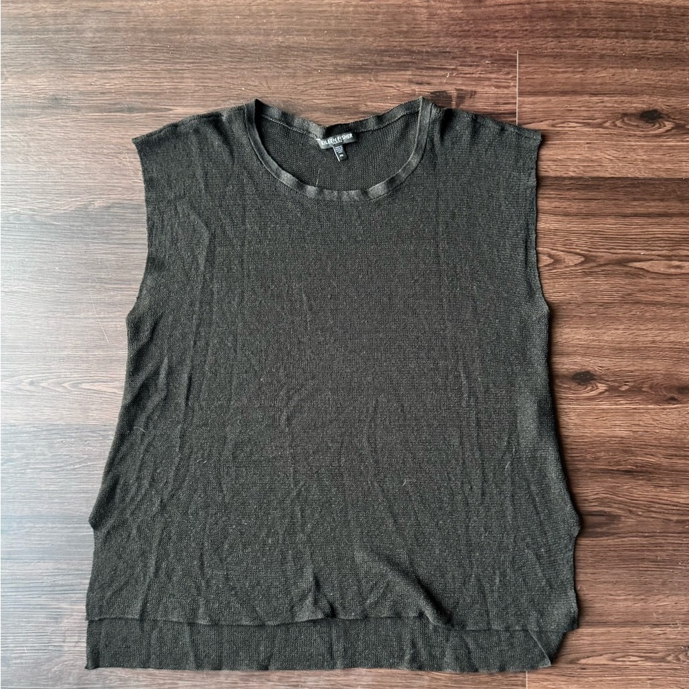 Eileen Fisher Black Sleeveless Muscle Tee